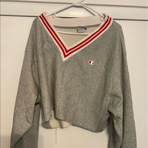 Champion crop sweatshirt, it’s over sized that was made into a crop sweatshirt.